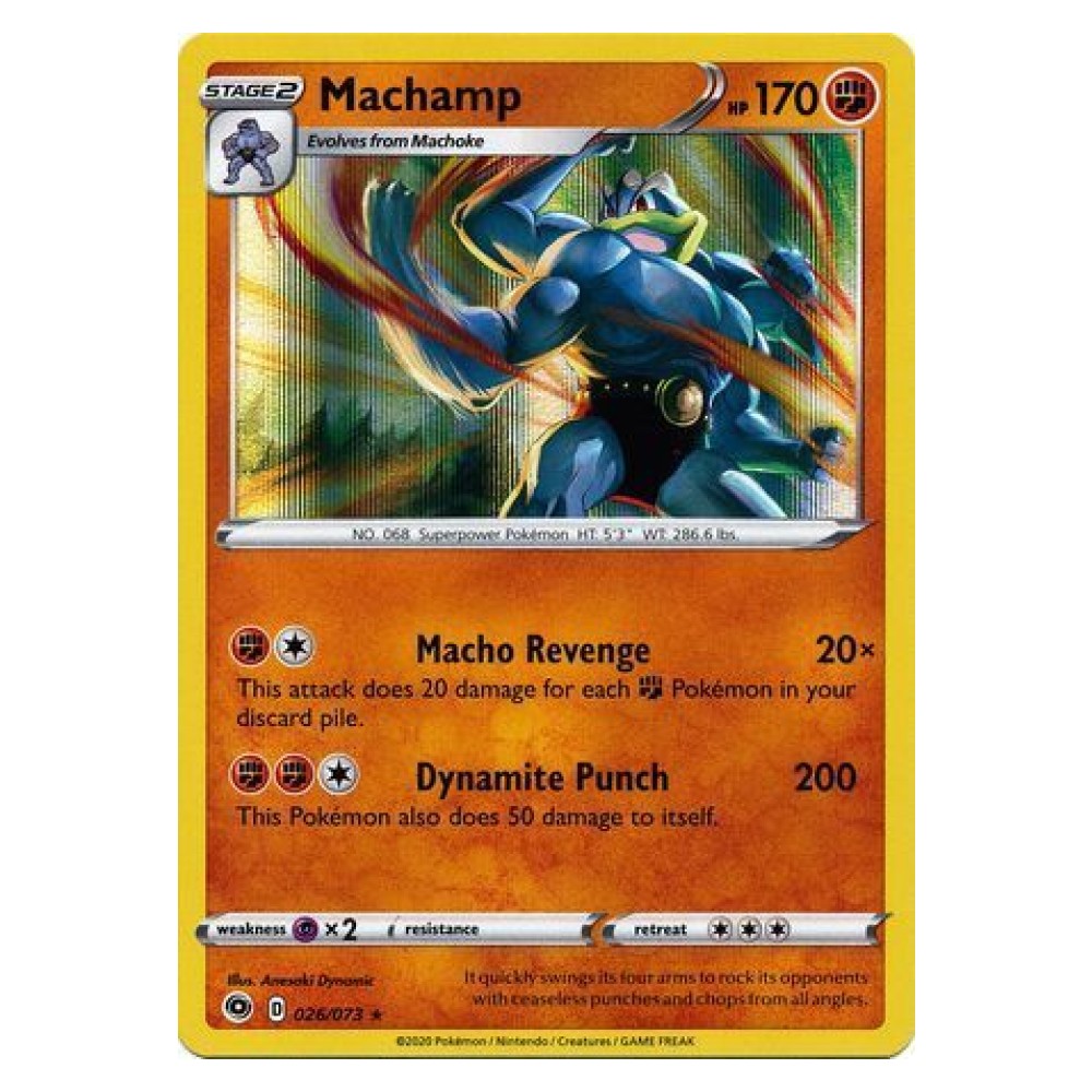Machamp - Holo Rare 026/073 Machamp [Macho Revenge | Dynamite Punch] - Holo Rare 026/073