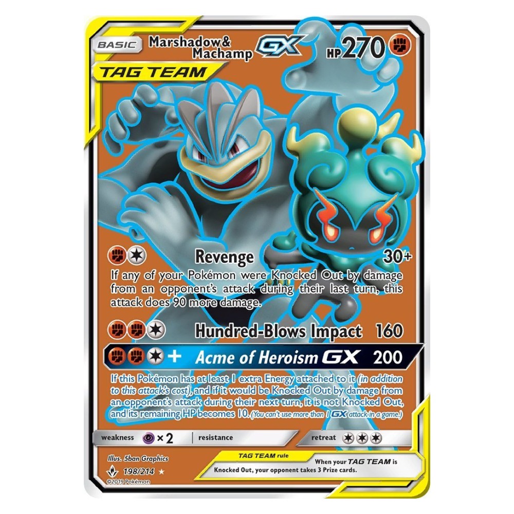 Marshadow & Machamp GX - Ultra Rare 198/214 Marshadow e Machamp GX ALLEATI - Ultra Rare 198/214