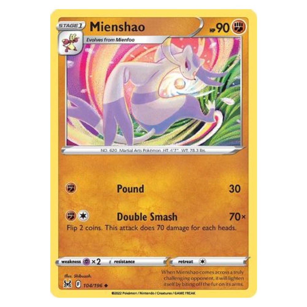 Mienshao - 104/196 Mienshao [Pound | Double Smash] - 104/196