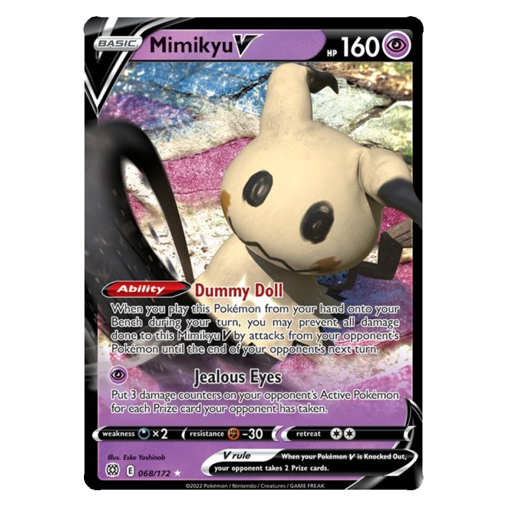 Mimikyu V - Ultra Rare 068/172 Mimikyu V [Dummy Doll | Jealous Eyes] - Ultra Rare 068/172