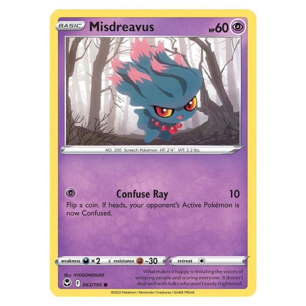 Misdreavus - 063/195 Misdreavus [Confuse Ray | s10a] - 063/195