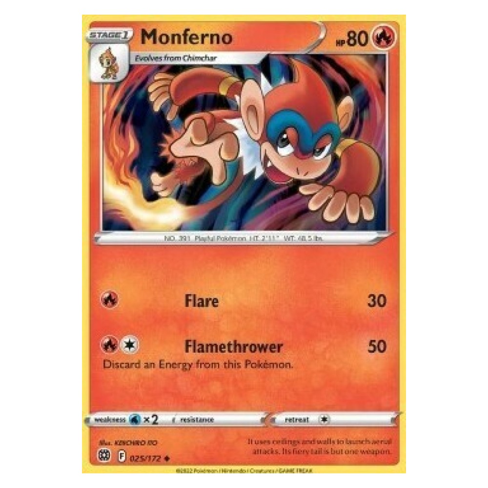 Monferno - 025/172 Monferno [Flame | Flamethrower] - 025/172