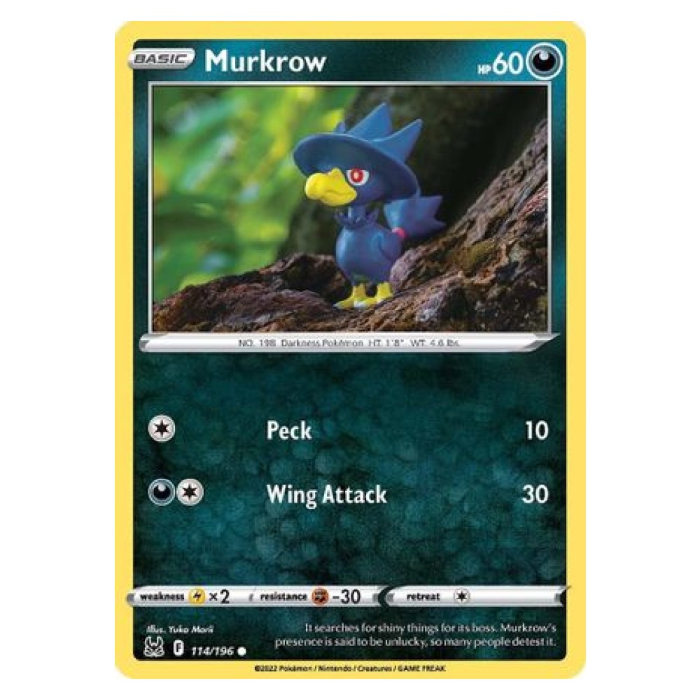 Murkrow - 114/196 Murkrow [Peck | Wing Attack | SLD] - 114/196