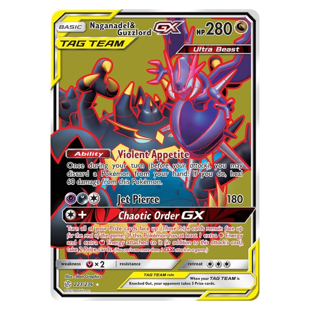 Naganadel & Guzzlord GX - Secret Rare | 223/236 Naganadel e Guzzlord GX ALLEATI - Secret Rare | 223/236