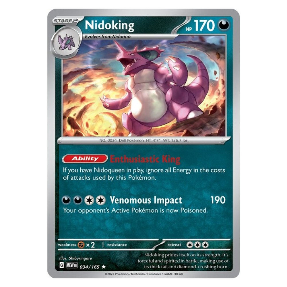 Nidoking - Holo Rare 034/165 