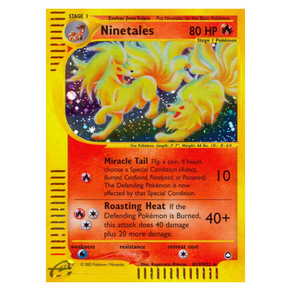 Ninetales - Holo Rare H19/H32 Ninetales [Miracle Tail | Roasting Heat] - Holo Rare H19/H32