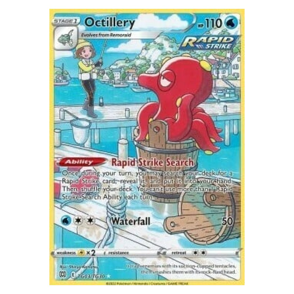 Octillery - Secret Rare TG03/TG30 Octillery [Rapid Strike Search | Waterfall] - Secret Rare TG03/TG30