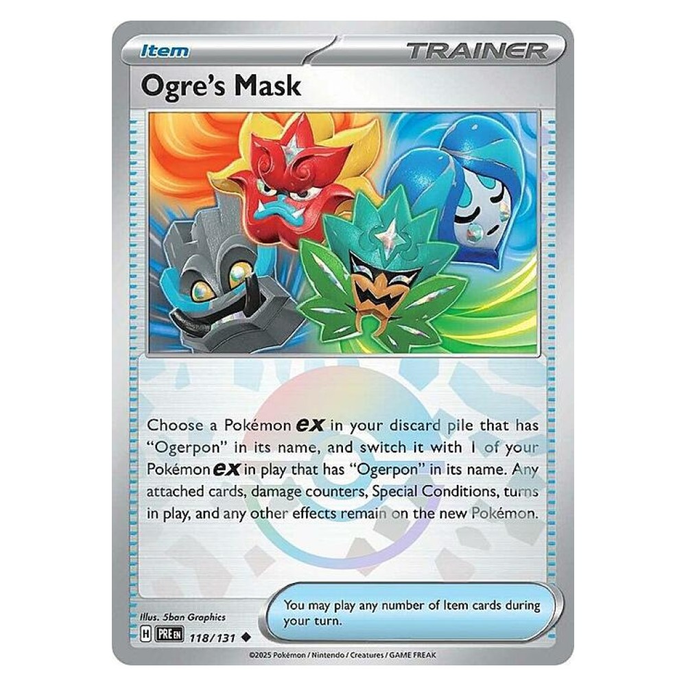 Ogre's Mask - Poké Ball Reverse Holo | 118/131 Maschera dell'Orco - Poké Ball Reverse Holo | 118/131