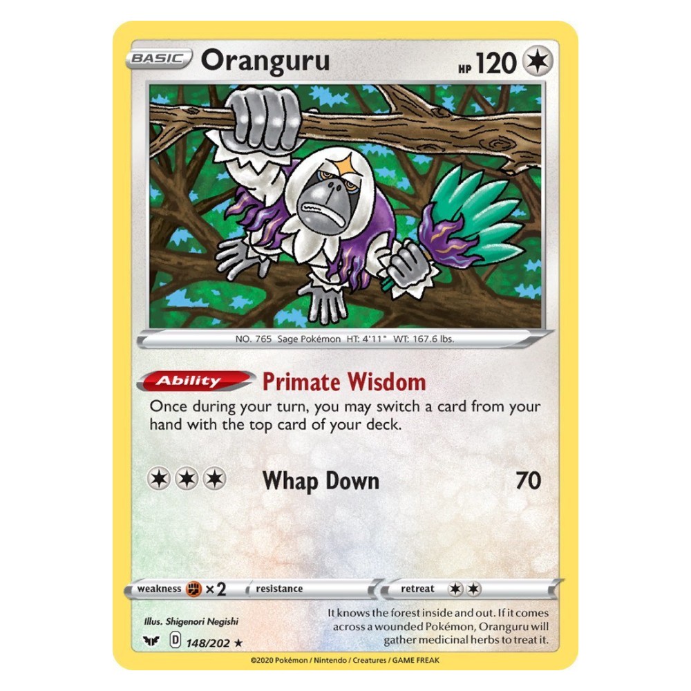 Oranguru - Holo Rare 148/202 Oranguru [Saggezza del Primate | Bastonata] - Holo Rare 148/202