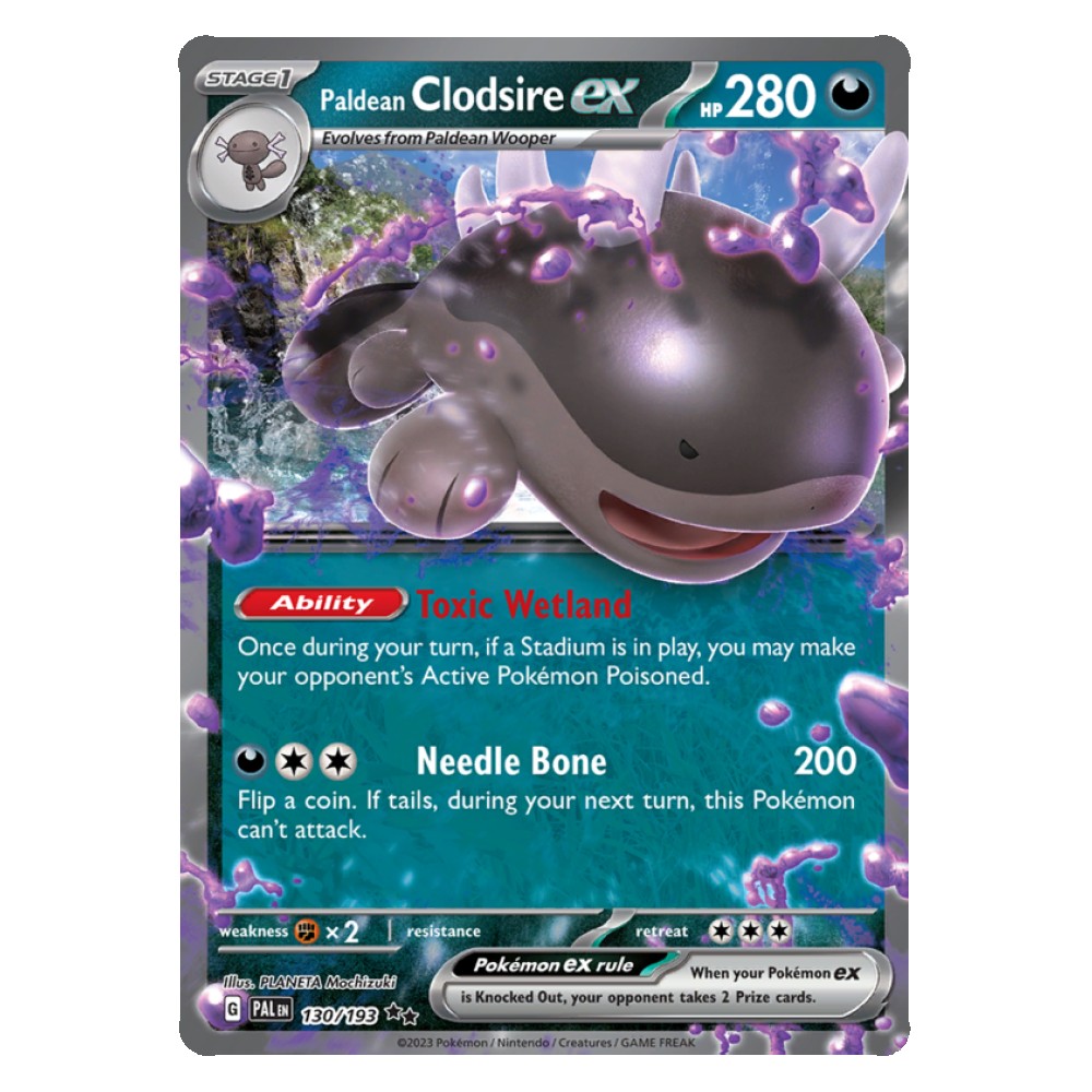 Paldean Clodsire ex - 130/193 Clodsire di Paldea ex [Poisonous Swamp | Needle Bone] - 130/193