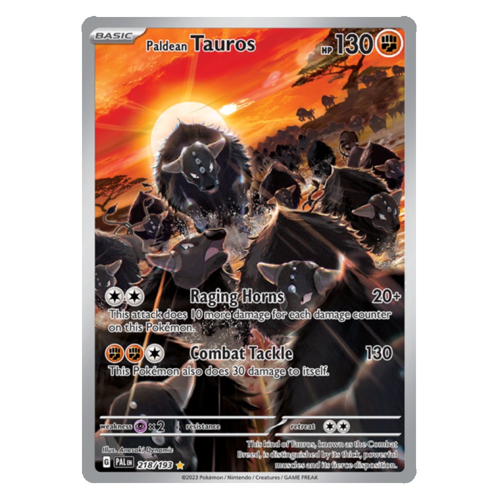 Paldean Tauros - Illustration Rare | 218/193 Tauros di Paldea - Illustration Rare | 218/193