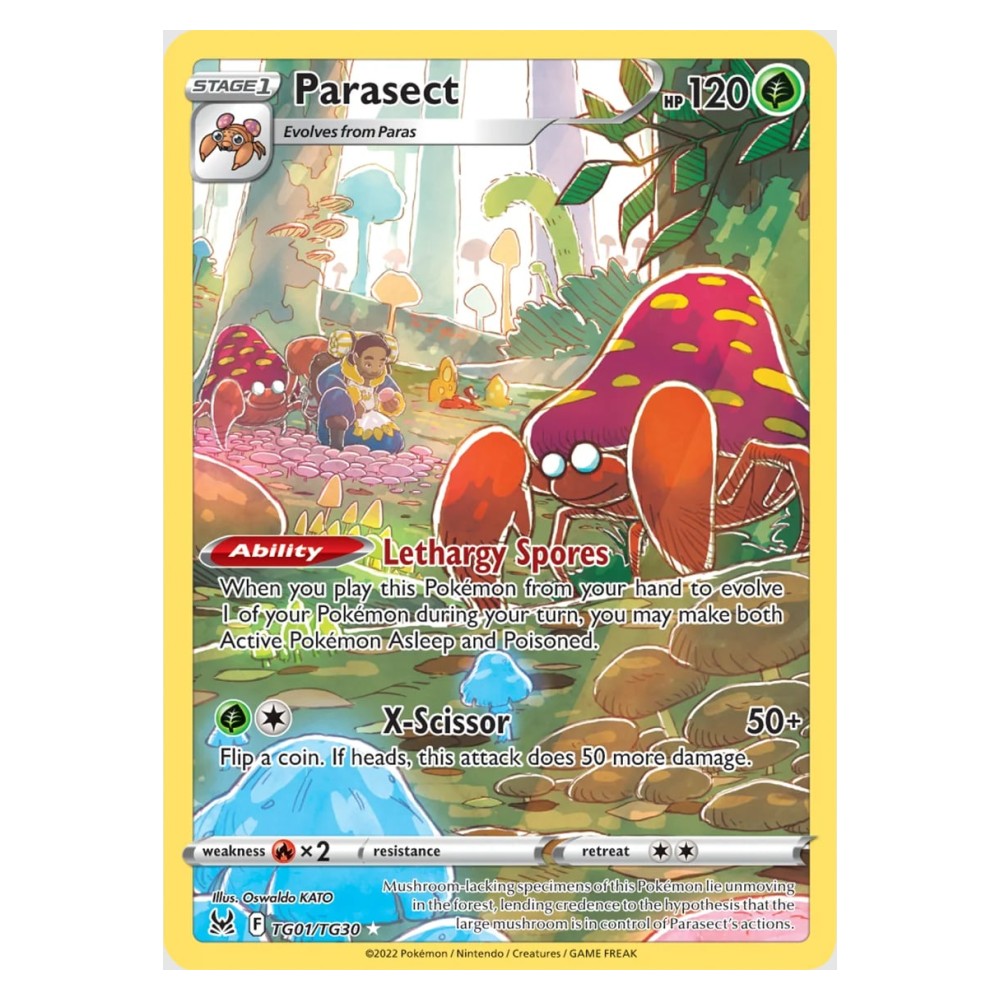 Parasect - Secret Rare TG01/TG30 Parasect [Lethargy Spores | X-Scissor] - Secret Rare TG01/TG30