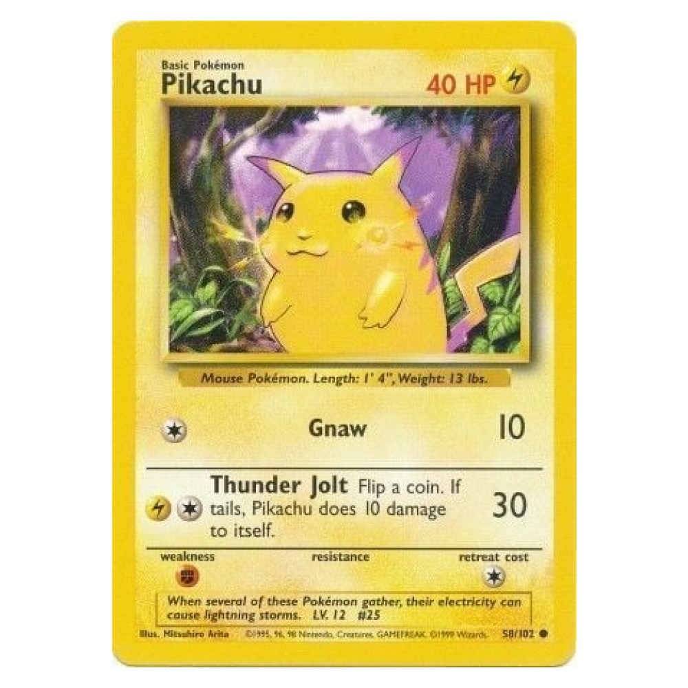 Pikachu - 58/102 Pikachu [Rosicchiamento | Scoppiotuono] - 58/102