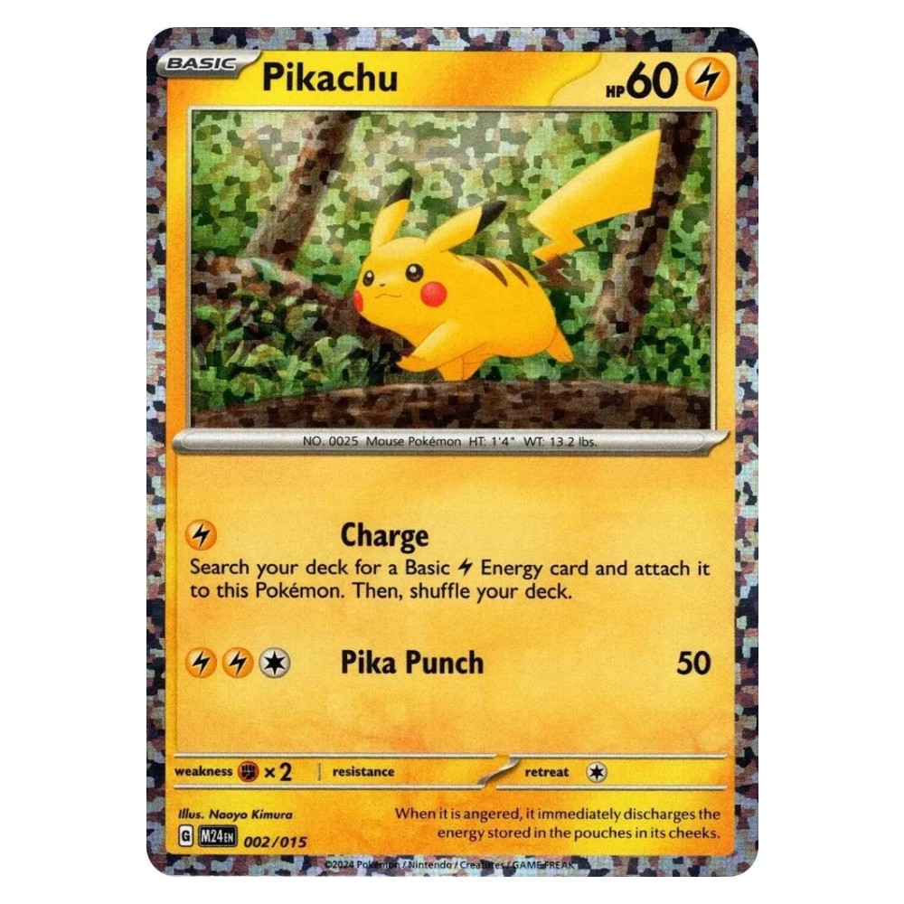 pikachu pokemon card 002/015 HOLO McDonalds 2025 PokeDirris Pikachu 002/015 McDonald's Promos 2025