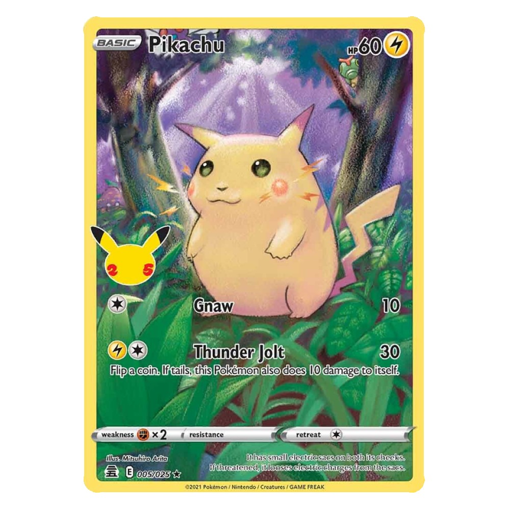 Pikachu - Holo Rare 005/025 Pikachu [Rosicchiamento | Scoppiotuono] - Holo Rare 005/025
