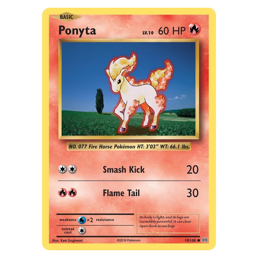 Ponyta - 19/108 Ponyta [Smash Kick | Flame Tail] - 19/108