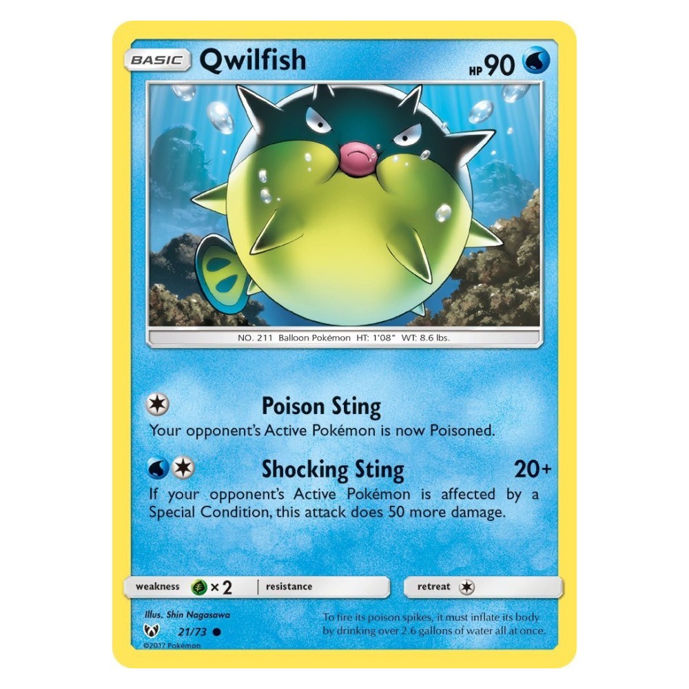 Qwilfish - 21/73 Qwilfish [Poison Sting | Shocking Sting] - 21/73