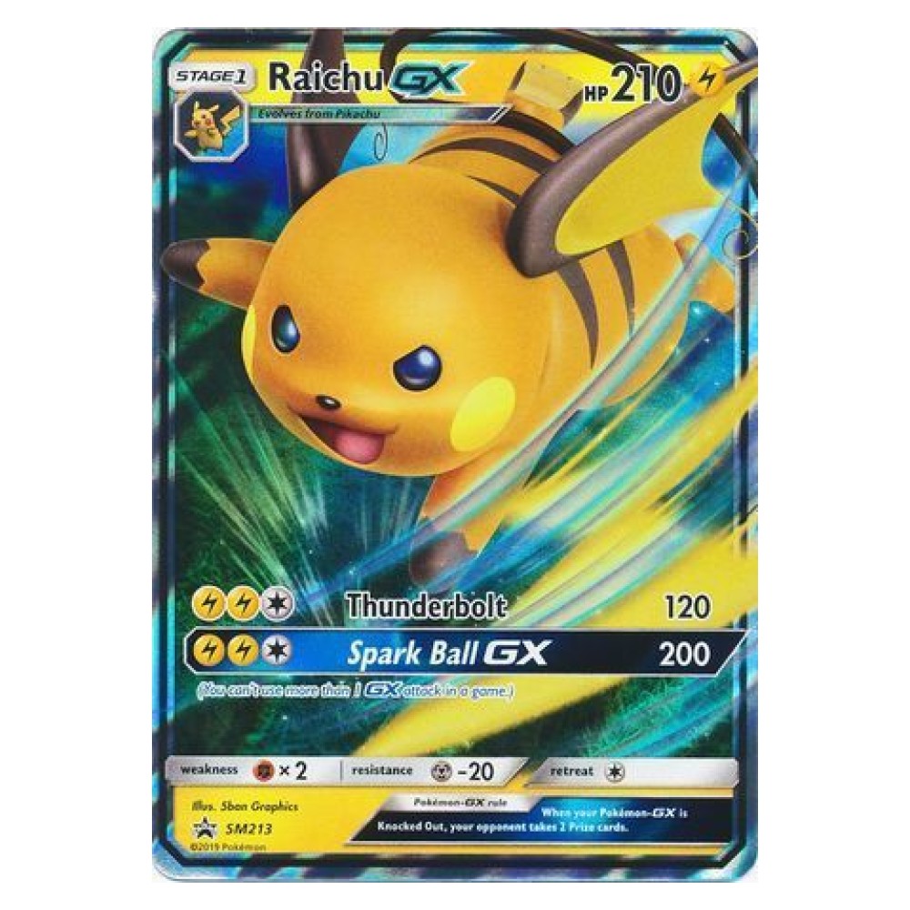 Raichu GX - Holo Promo SM213 Raichu GX [Thunderbolt | Spark Ball GX] - Holo Promo SM213