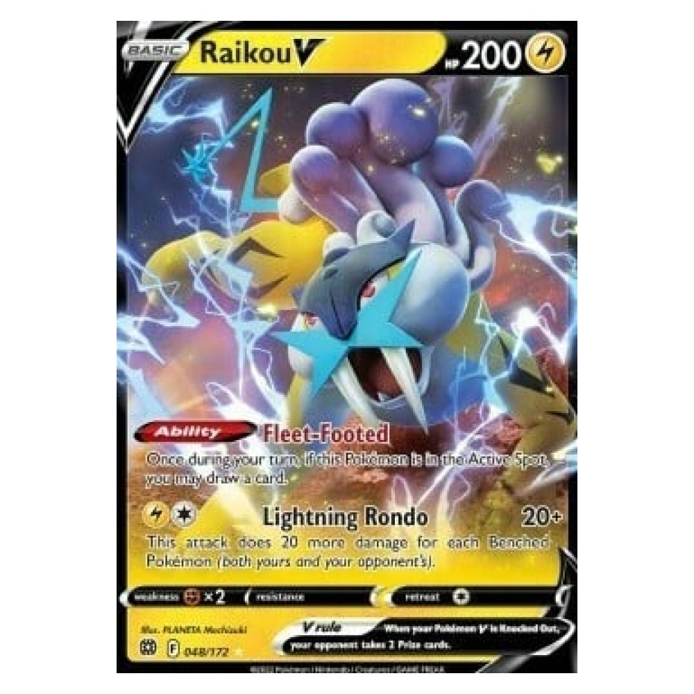 Raikou V - Ultra-Rare 048/172 Raikou V [Fleet-Footed | Lightning Rondo] - Ultra-Rare 048/172