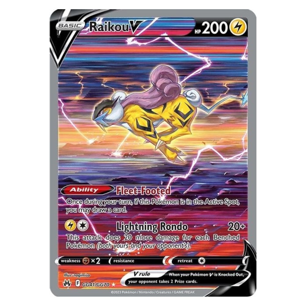 Raikou V - Ultra Rare GG41/GG70 Raikou V [Fleet-Footed | Lightning Rondo] - Ultra Rare GG41/GG70