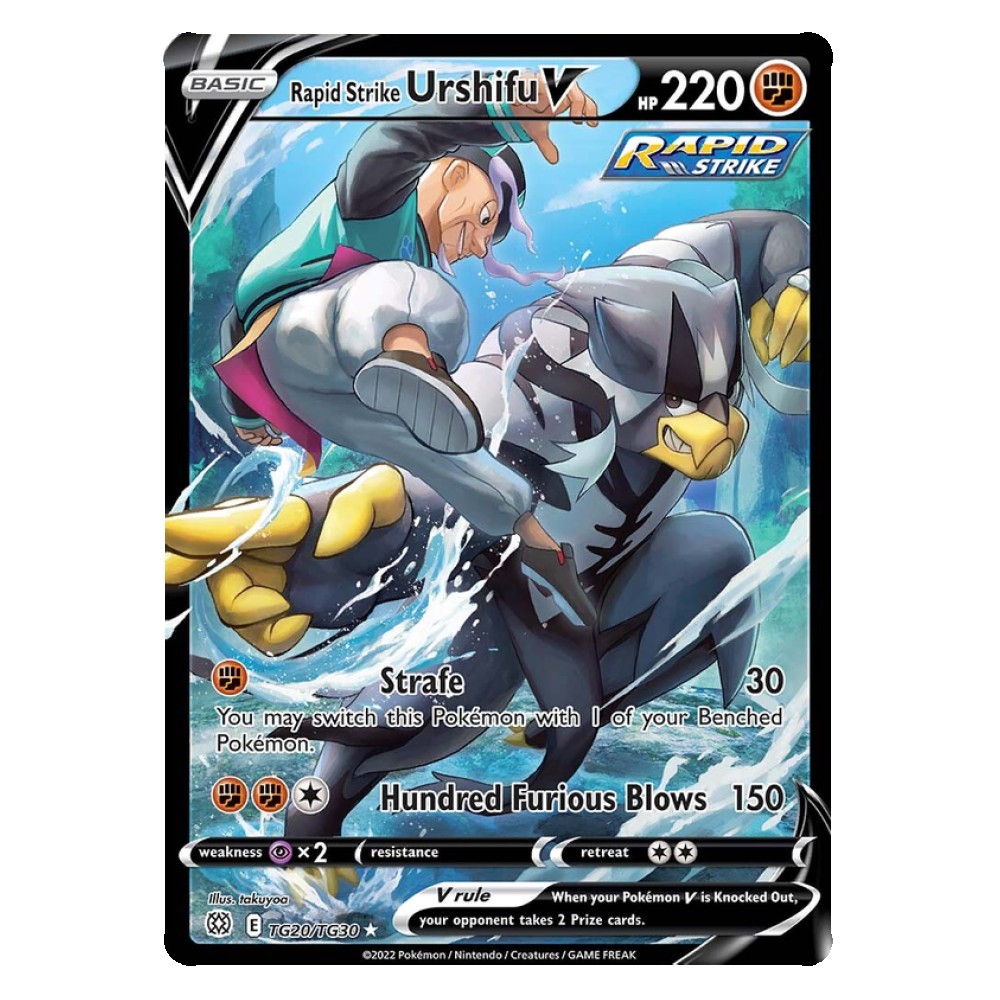 Rapid Strike Urshifu V - Secret Rare TG20/TG30 Urshifu Pluricolpo V [Strafe | Hundred Furious Blows] - Secret Rare TG20/TG30