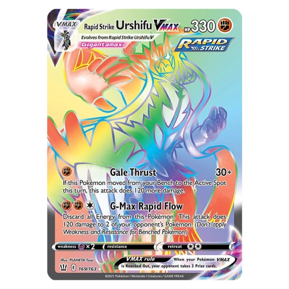 Rapid Strike Urshifu VMAX - Secret Rare 169/163 Urshifu Pluricolpo VMAX [Raffica di Stoccate | Gigaflusso Rapido] - Secret Rare 169/163