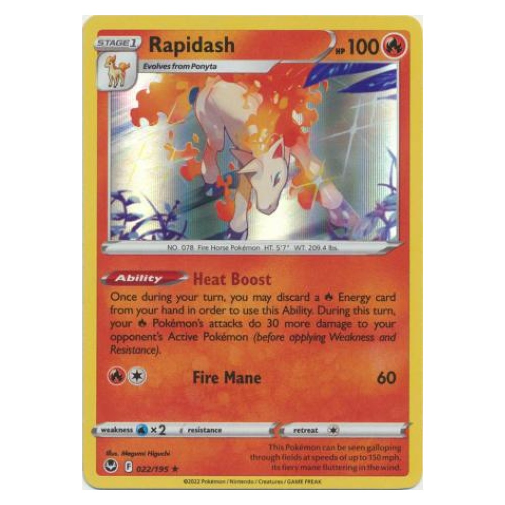 Rapidash - Holo Rare 022/195 Rapidash [Heat Boost | Fire Mane] - Holo Rare 022/195