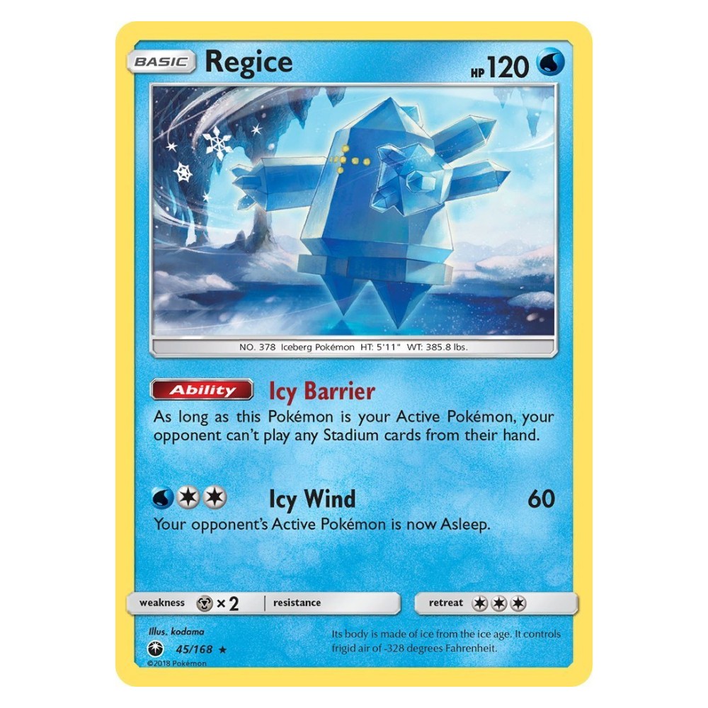 Regice - 45/168 Regice [Icy Barrier | Icy Wind] - 45/168
