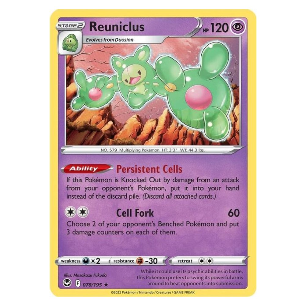 Reuniclus - Holo Rare 078/195 Reuniclus [Persistent Cells | Cell Fork] - Holo Rare 078/195