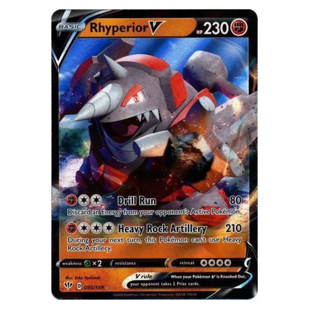 Rhyperior V - 095/189 Rhyperior V [Drill Run | Heavy Rock Artillery] - 095/189