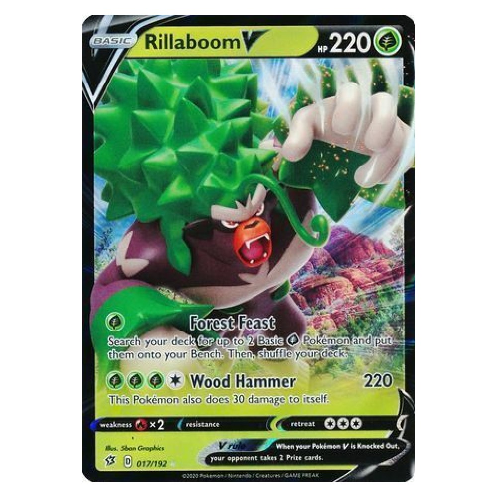 Rillaboom V - 017/192 Rillaboom V [Forest Feast | Wood Hammer] - 017/192