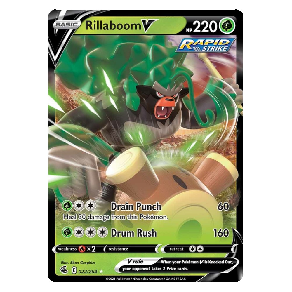Rillaboom V - 022/264 Rillaboom V [Assorbipugno | Raffica di Tamburi] - 022/264