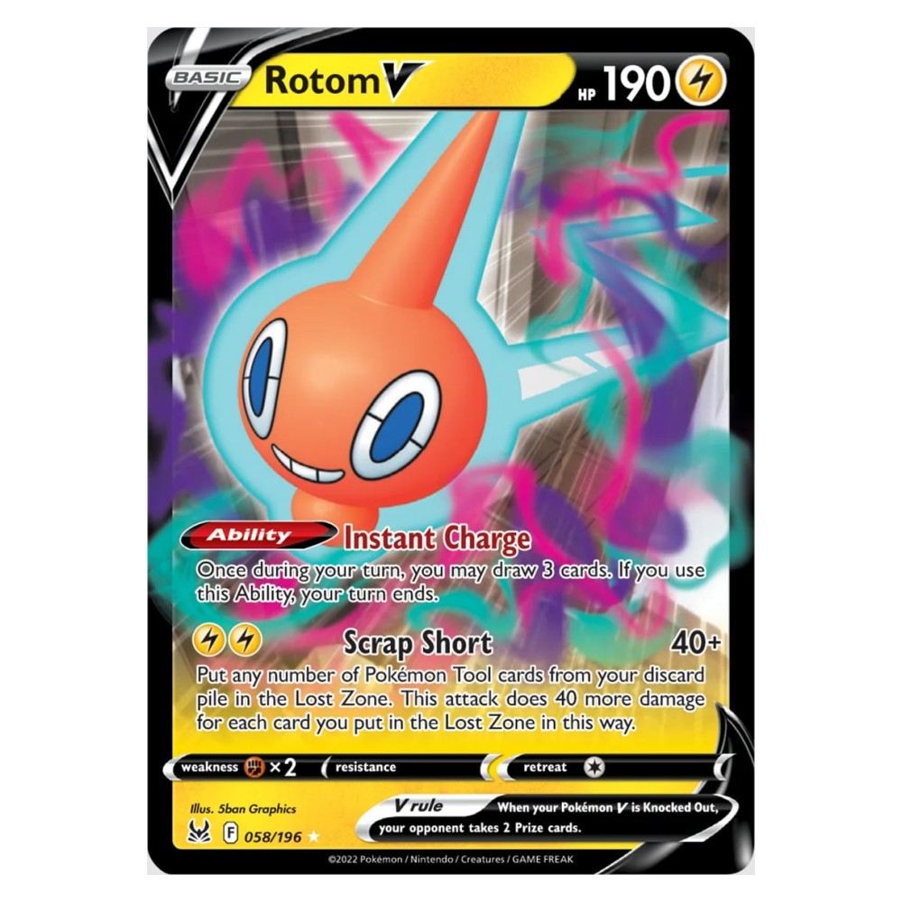 Rotom V - Ultra Rare 058/196 Rotom V [Instant Charge | Scrap Short] - Ultra Rare 058/196