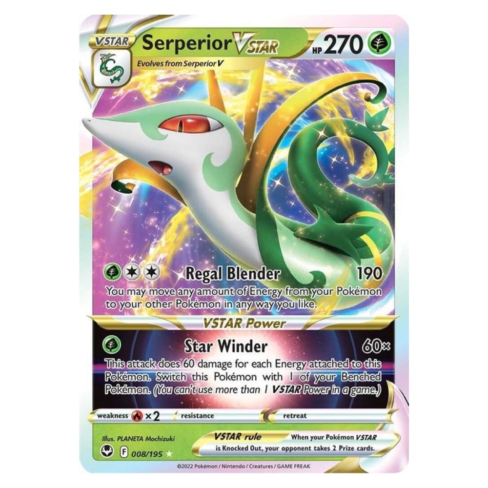 Serperior VSTAR - Ultra Rare 008/195 Serperior V ASTRO [Regal Blender | Star Winder] - Ultra Rare 008/195