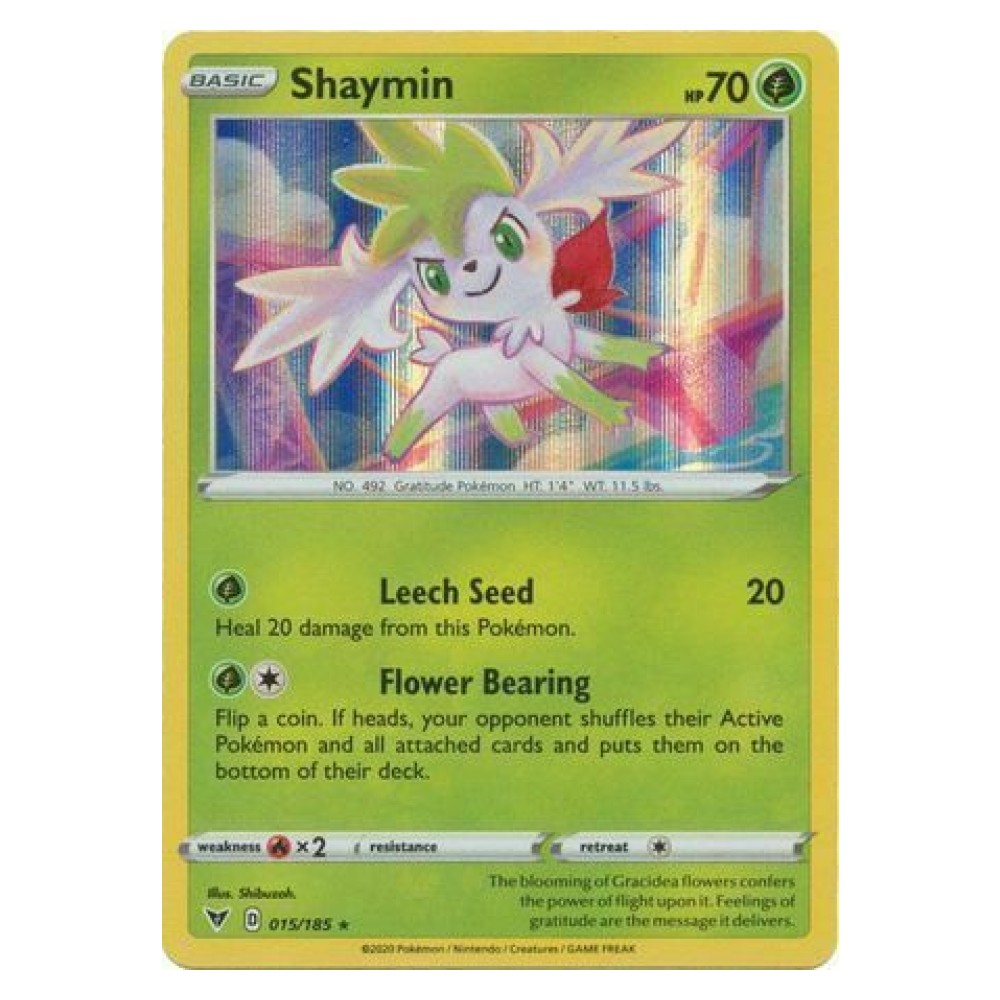 Shaymin - Holo Rare 015/185 Shaymin [Leech Seed | Flower Bearing] - Holo Rare 015/185