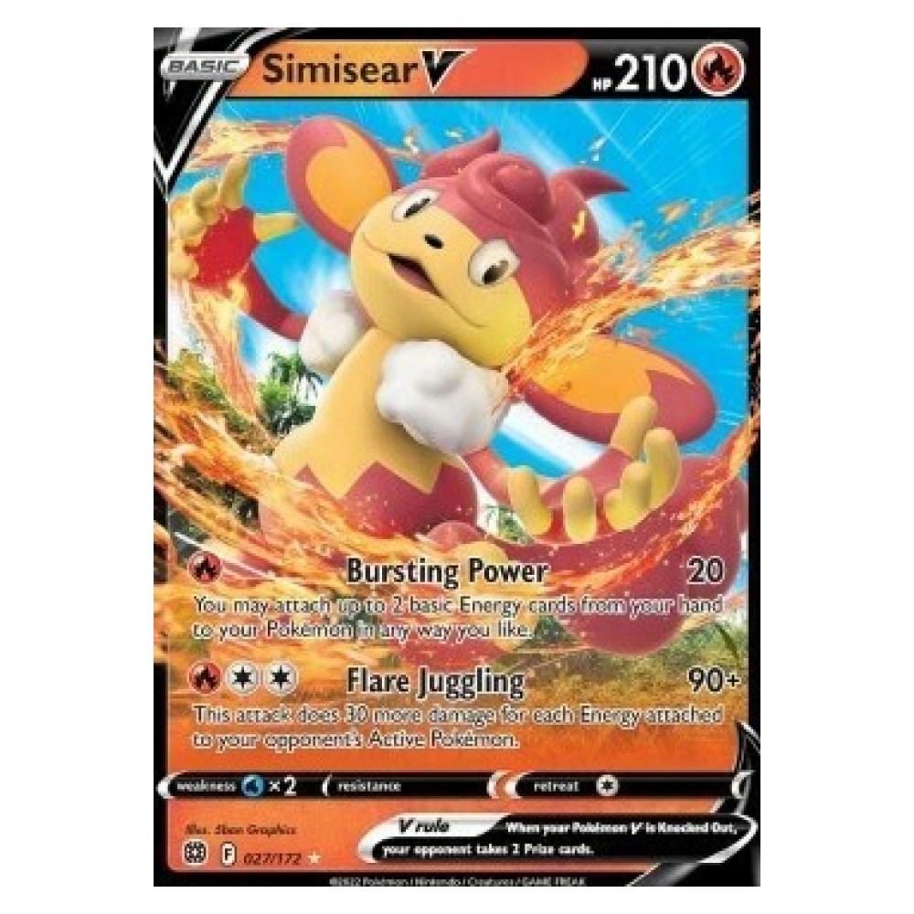 Simisear V - Ultra-Rare 027/172 Simisear V [Bursting Power | Flare Juggling] - Ultra-Rare 027/172