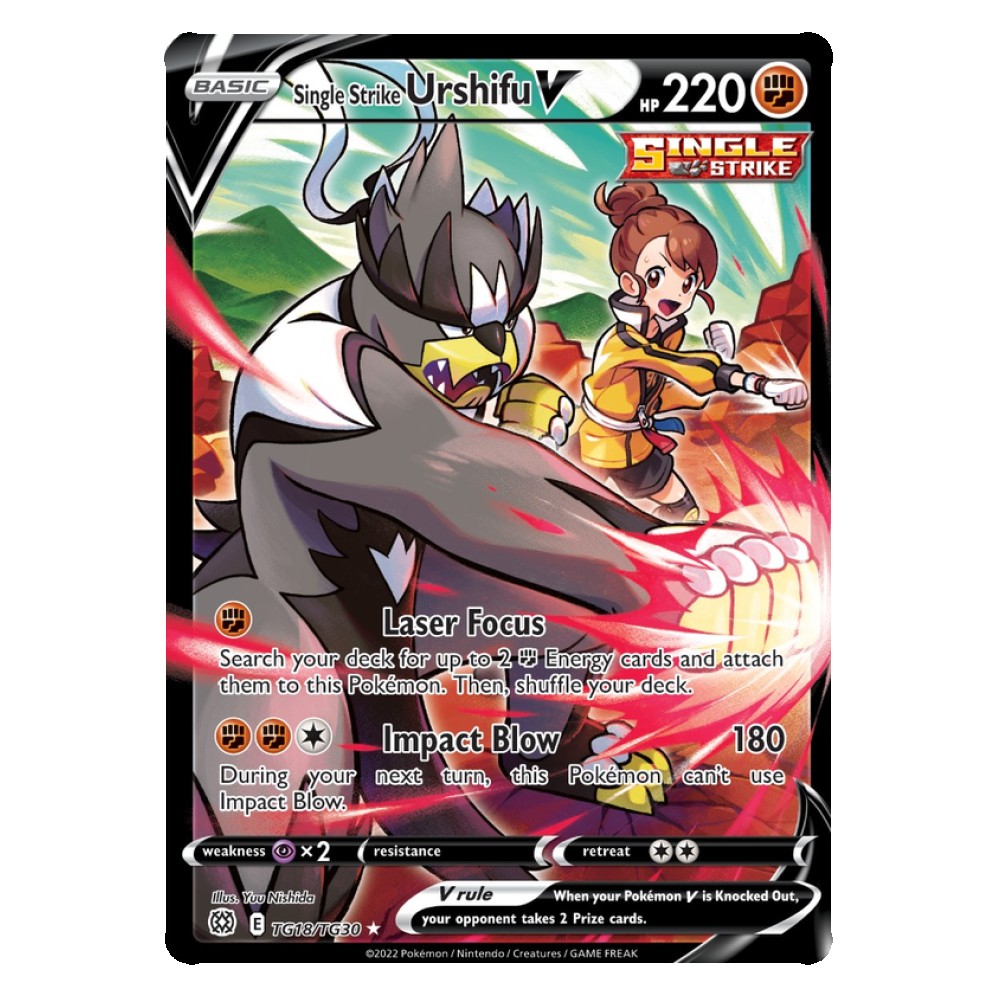 Single Strike Urshifu V - Secret Rare TG18/TG30 Urshifu Singolcolpo V [Laser Focus | Impact Blow] - Secret Rare TG18/TG30
