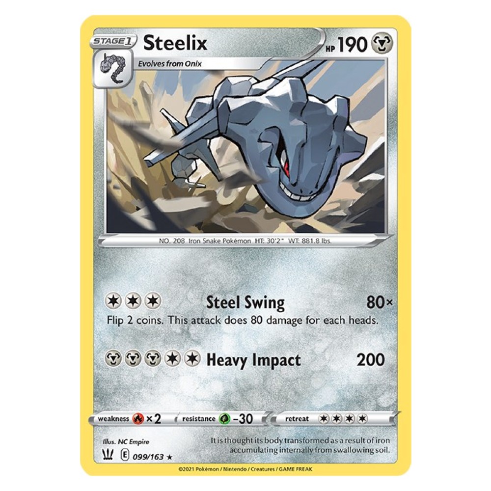 Steelix - Holo Rare 99/163 Steelix [Steel Swing | Heavy Impact] - Holo Rare 99/163