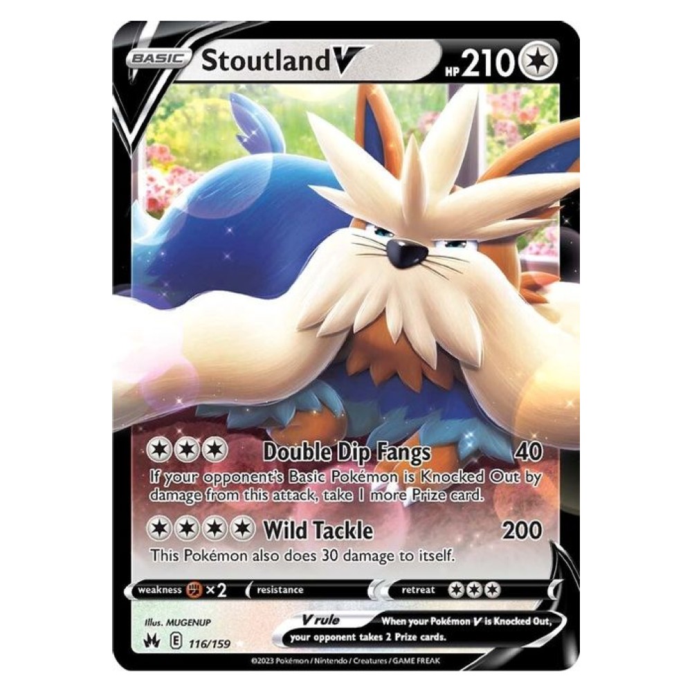 Stoutland V - Ultra Rare 116/159 Stoutland V [Double Dip Fangs | Wild Tackle] - Ultra Rare 116/159