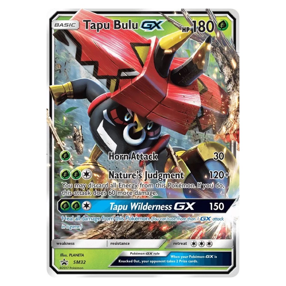 Tapu Bulu GX - Holo Promo SM32 Tapu Bulu GX [Horn Attack | Nature's Judgment] - Holo Promo SM32