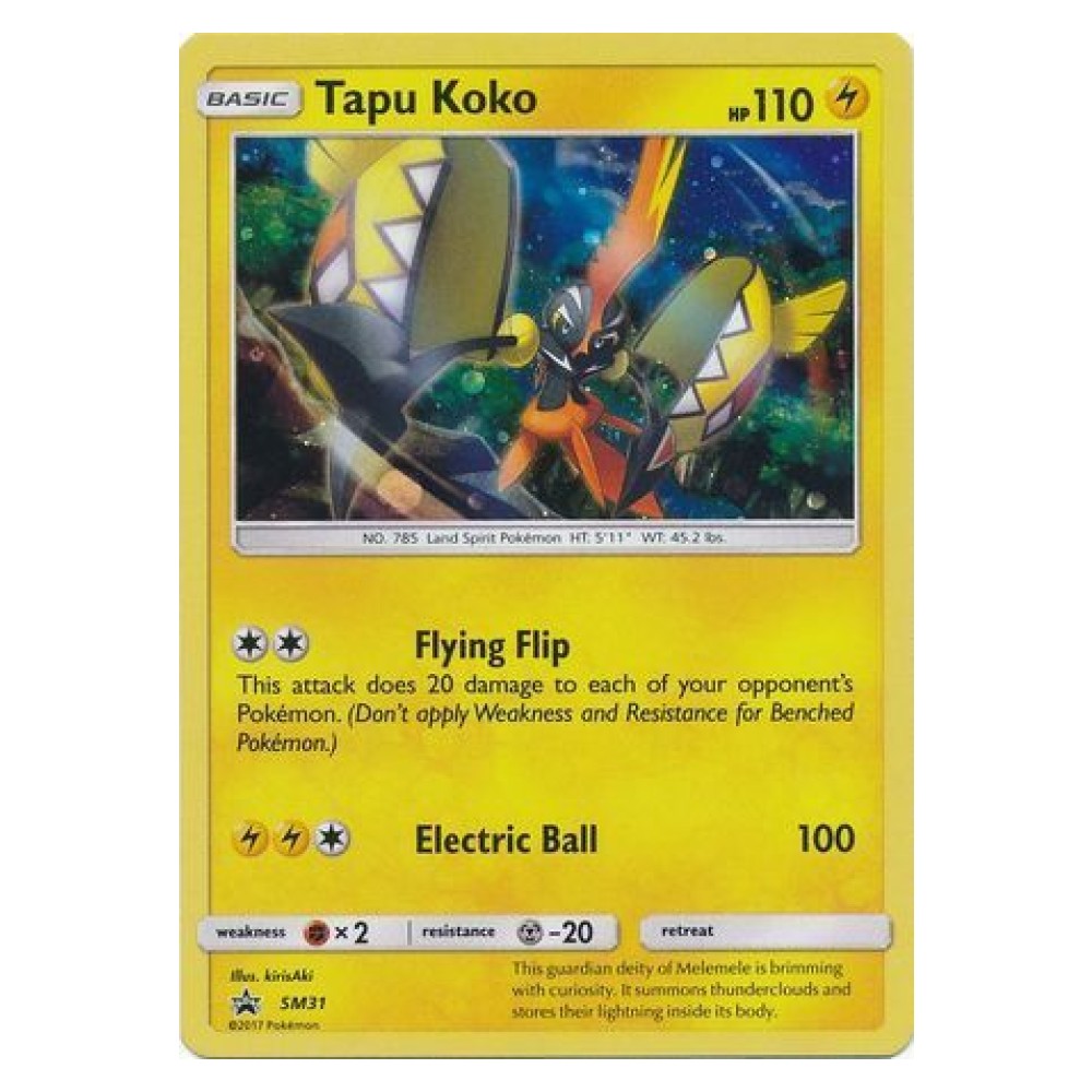 Tapu Koko - Holo Promo SM31 Tapu Koko [Flying Flip | Electric Ball] - Holo Promo SM31