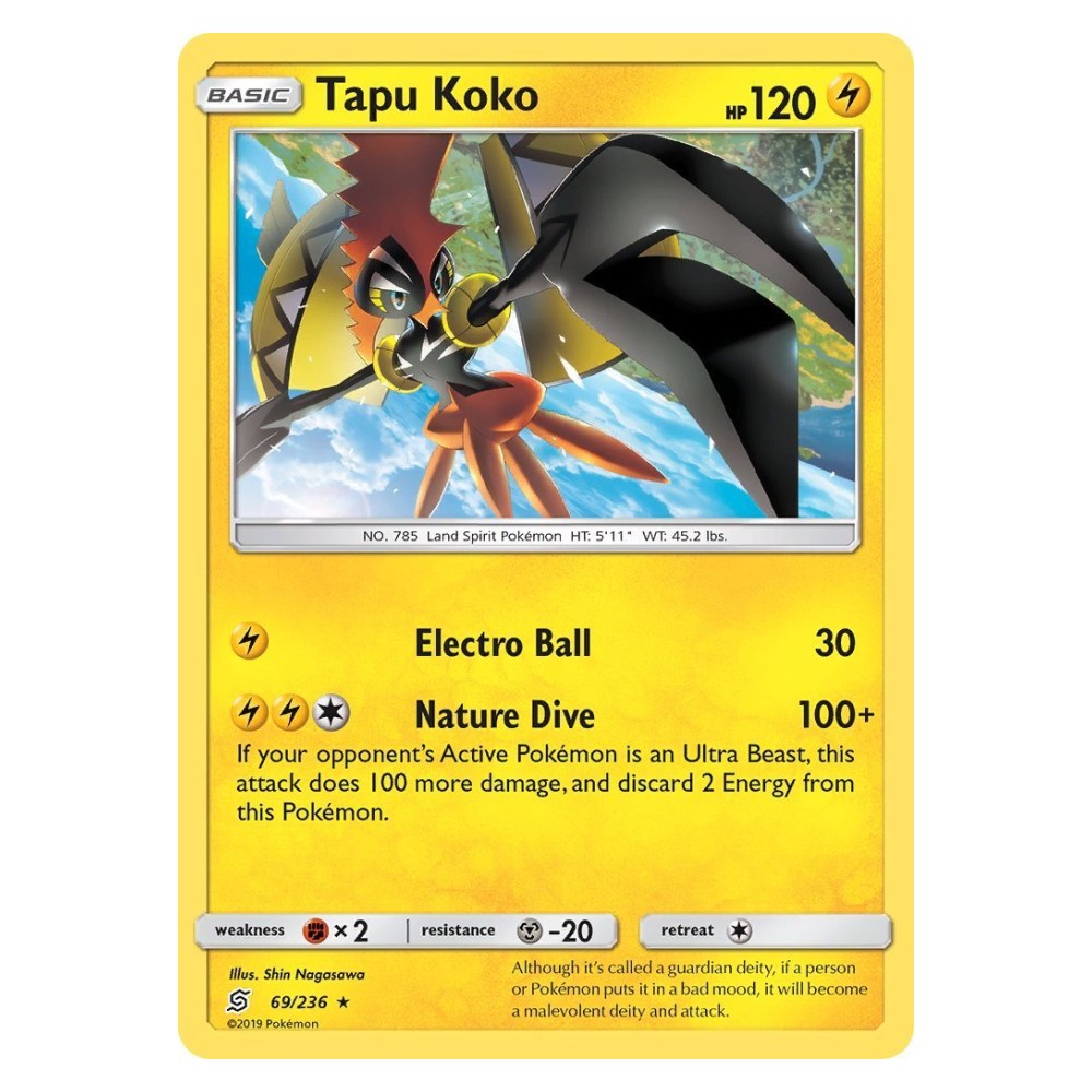 Tapu Koko - Holo Rare 69/236 Tapu Koko [Electro Ball | Nature Dive] - Holo Rare 69/236