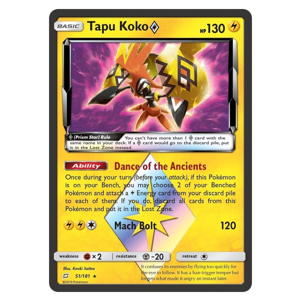 Tapu Koko Prism Star - 51/181 Tapu Koko Stella prisma - 51/181