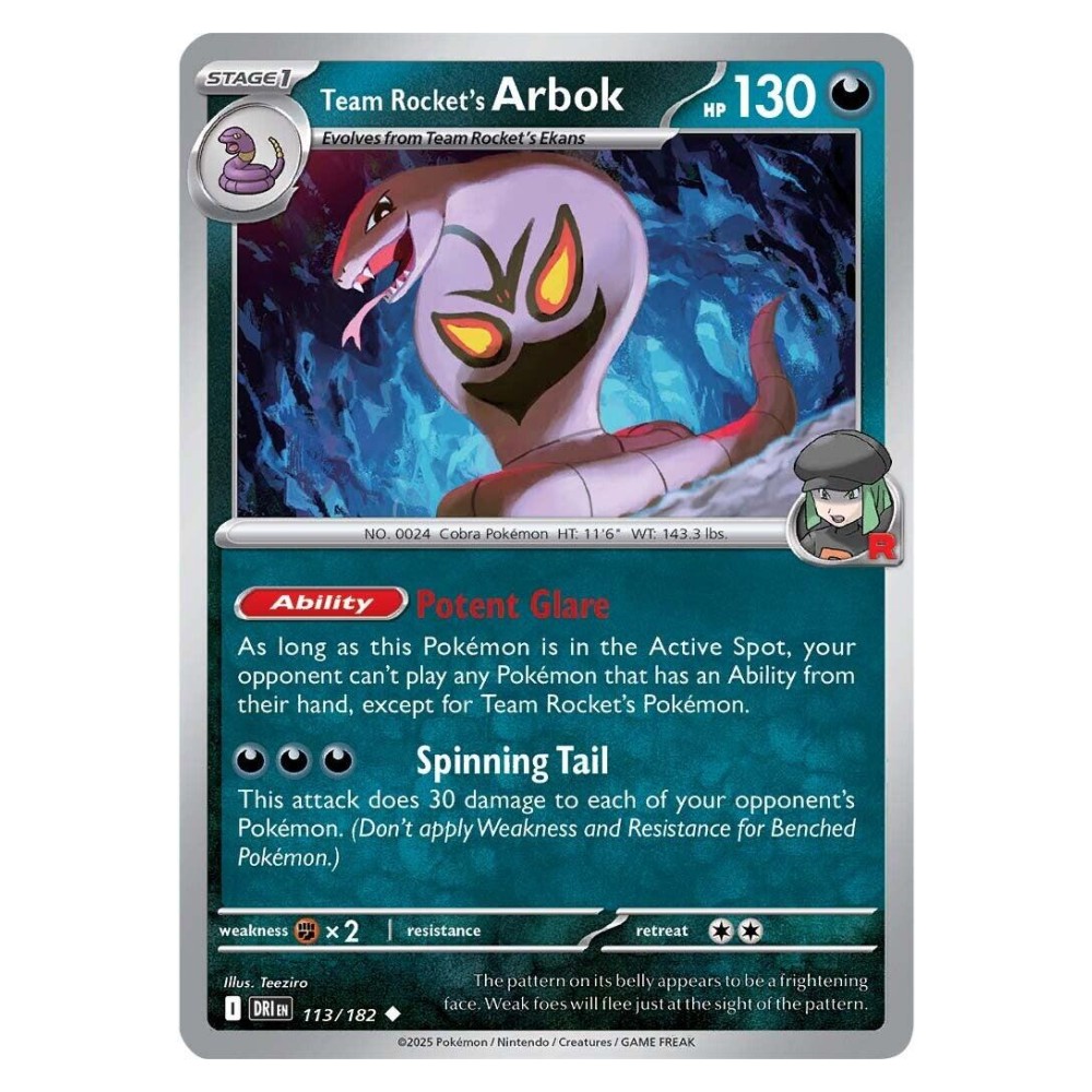 Team Rocket's Arbok - 113/182   Arbok del Team Rocket - 113/182  