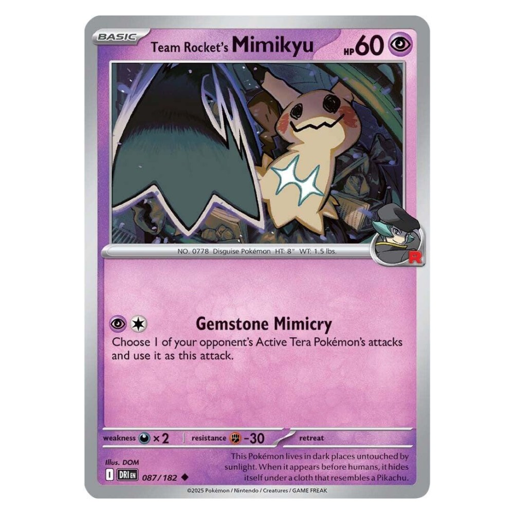 Team Rocket's Mimikyu - 087/182 Mimikyu del Team Rocket - 087/182