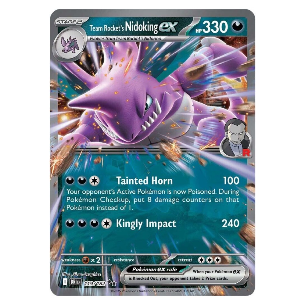 Team Rocket's Nidoking ex - 119/182   Nidoking ex del Team Rocket - 119/182  