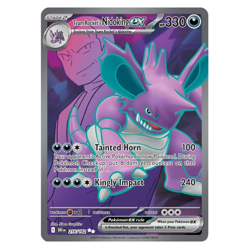 Team Rocket's Nidoking ex - Full-Art | 216/182 Nidoking ex del Team Rocket - Full-Art | 216/182