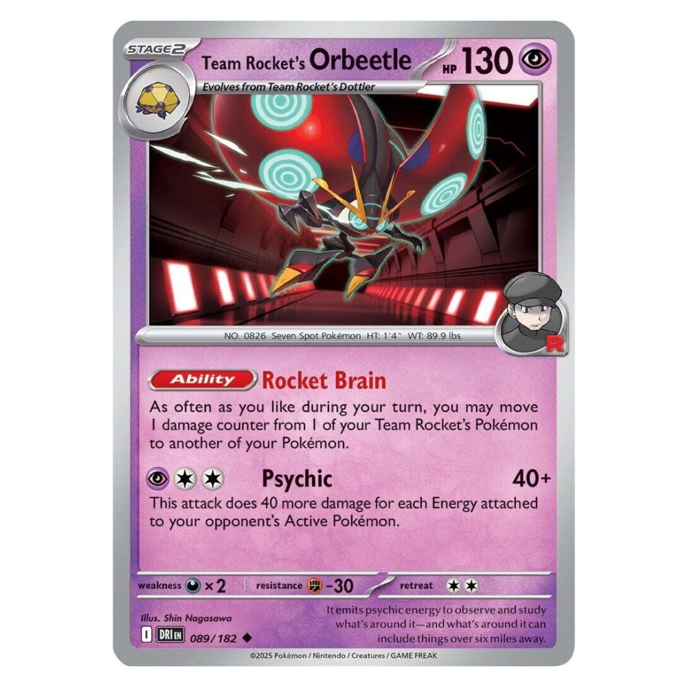 Team Rocket's Orbeetle - 089/182   Orbeetle del Team Rocket - 089/182  