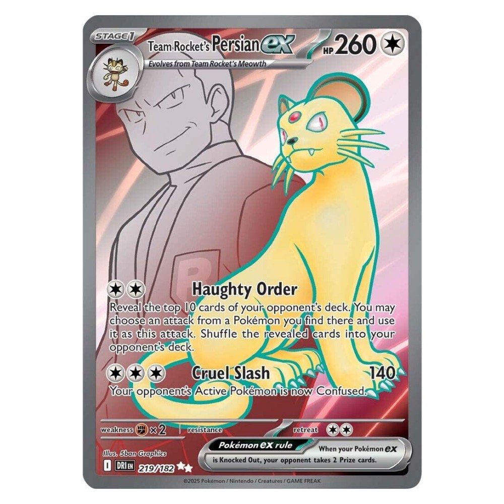 Team Rocket's Persian ex - Full-Art | 219/182   Persian ex del Team Rocket - Full-Art | 219/182  