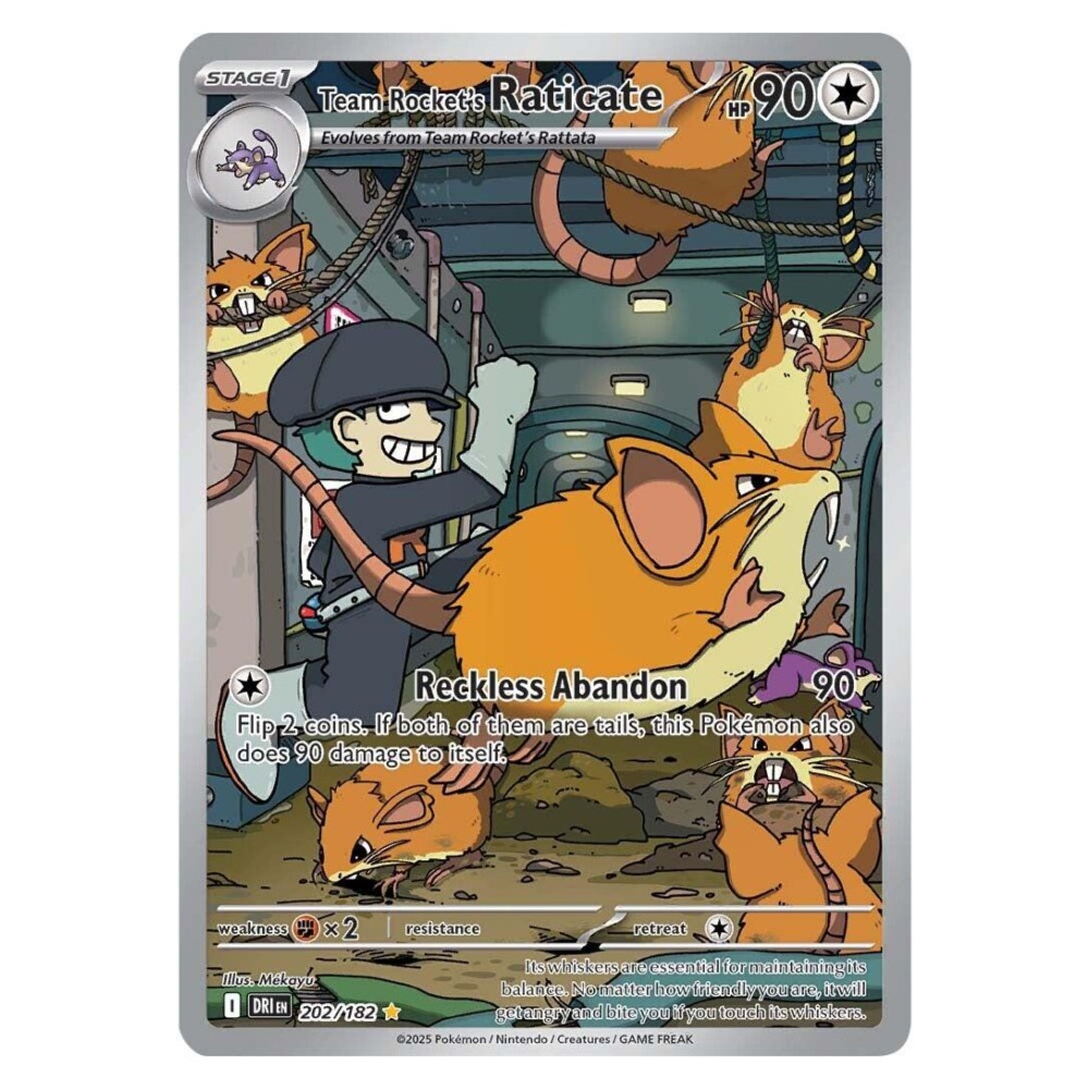 Team Rocket's Raticate - Illustration Rare | 202/182   Raticate del Team Rocket - Illustration Rare | 202/182  